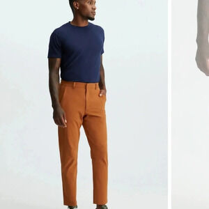 NWOT Fabletics Men's The Only Pant in Terracotta Stretchy Fabric Pockets Size XL